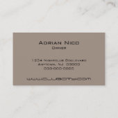 Mochaモダンサーキュラキャップ名刺 名刺 (裏面)