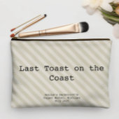 Mocha and Cream Striped Bridesmaid Bachelorette アクセサリーポーチ