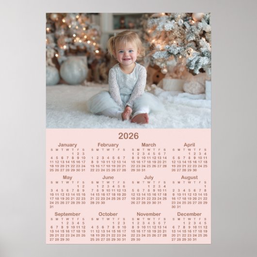 Mocha Blush 2026 Photo Calendar 20x28 ポスター (正面)