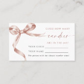 Mocha Bowキャンディースシャワーゲームカードの数 プレイスカード (正面)