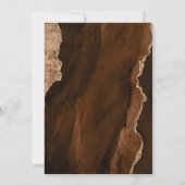 Mocha Brown Agate Script Wedding Save the Date 招待状 (裏面)