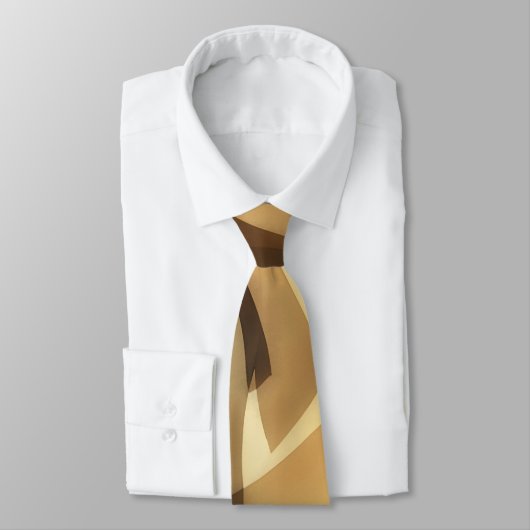 Mocha Brown and Tan Artsy Tie ネクタイ (タイ)