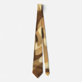 Mocha Brown and Tan Artsy Tie ネクタイ (正面)