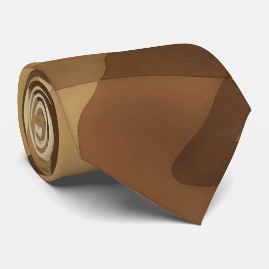 Mocha Brown and Tan Artsy Tie ネクタイ (ロール)