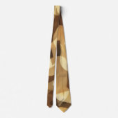Mocha Brown and Tan Artsy Tie ネクタイ (裏面)