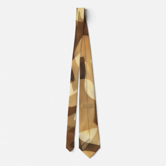 Mocha Brown and Tan Artsy Tie ネクタイ (裏面)