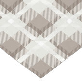 Mocha Brown Gingham buffalo plaid check  ロングテーブルランナー (コーナー)