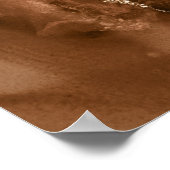 Mocha Brown Gold Agate Tan Wedding Welcome ポスター (角)