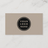 Mocha Brown Minimalist Logo Social Media Icons 名刺 (裏面)