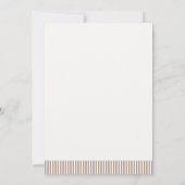 Mocha Brown Stripe Lace Doily Wedding Thank You サンキューカード (裏面)