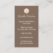 Mocha Cream Logo QR Code Photo Lashes and Brows 名刺 (裏面)