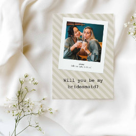 Mocha Cream  “Will You Be My Bridesmaid?” Photo 招待状