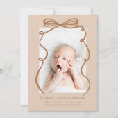 Mocha Doodle Bowフレーム誕生発表写真 案内状 (正面)