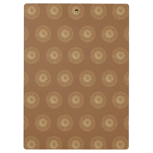 Mocha | Golden Zinnia Flower Medallions クリップボード (裏面)