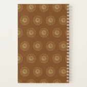 Mocha | Golden Zinnia Flower Medallions ノートブック (裏面)