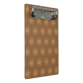 Mocha | Golden Zinnia Flower Medallions ミニクリップボード (アングル)