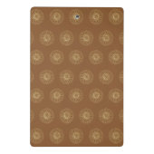 Mocha | Golden Zinnia Flower Medallions ミニクリップボード (裏面)