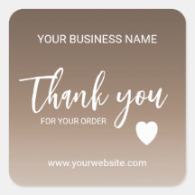 Mocha Gradient Business Thank You 