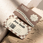 Mocha Groovy Editable Business Card for Studio 名刺