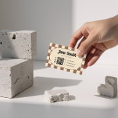 Mocha Groovy Editable Business Card for Studio 名刺