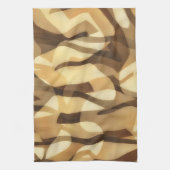 Mocha Latte Brown Abstract Artsy Towel キッチンタオル (縦)
