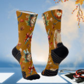 Mocha Monogram Nurse Autumn Essentials Crew Socks ソックス