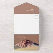 Mocha Mousseエレガント Arch QRコード写真 オールインワン招待状 (外側)