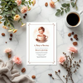 Mocha Mousse愛はコーヒーの赤ちゃんシャワーを醸造している 招待状