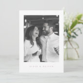 Mocha Mousse白いボホ結婚写真モダン 招待状 (スタンド正面)