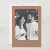 Mocha Mousse Boho写真1結婚's モダン 招待状 (正面)