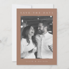Mocha Mousse Boho写真Save the Date 招待状
