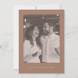 Mocha Mousse Boho Photo 結婚's モダン 招待状