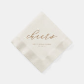 Mocha Mousse Bridal Shower Napkins 縁ありカクテルナプキン (角)