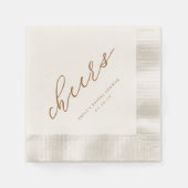 Mocha Mousse Bridal Shower Napkins 縁ありカクテルナプキン (正面)