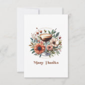 Mocha Mousse Espresso Martiniブライダルシャワー写真 サンキューカード (正面)