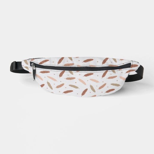 Mocha Mousse Feathers Fanny Pack ファニーパック (正面)