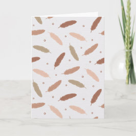 Mocha Mousse Feathers Greeting Card カード