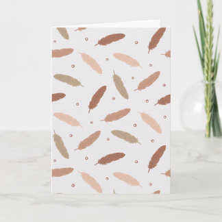 Mocha Mousse Feathers Greeting Card カード