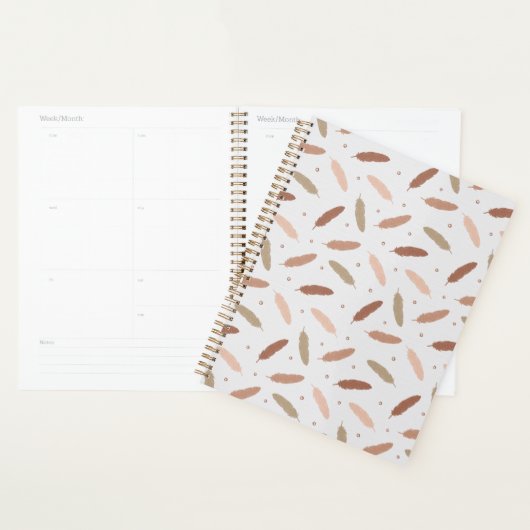Mocha Mousse Feathers Planner プランナー手帳 (ディスプレー)