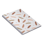 Mocha Mousse Feathers Spiral Notebook ノートブック (右側)