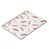 Mocha Mousse Feathers Spiral Notebook ノートブック (左側)