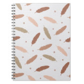Mocha Mousse Feathers Spiral Notebook ノートブック (正面)