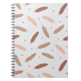 Mocha Mousse Feathers Spiral Notebook ノートブック
