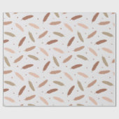 Mocha Mousse Feathers Wrapping Paper ラッピングペーパー (フラット)