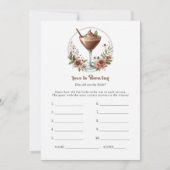 Mocha Mousse Love is Brewing Bridal Shower Game 招待状 (正面)