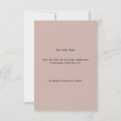 Mocha Photo Graduation Party Save the Date セーブザデート (裏面)