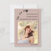 Mocha Photo Graduation Party Save the Date セーブザデート (正面)