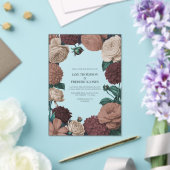 Mocha Plum, Berry Clay & Silk Taupe Wedding アクリル招待状 (インサイチュ (ウェディング))