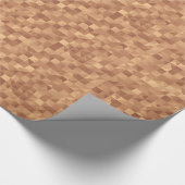 Mocha Squares Abstract Perfection Sparkle Wrap ラッピングペーパー (角)