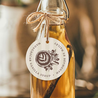 Mocha Stripe Coffee Bridal Shower フェイバータグ